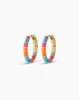 Gigi Enamel Stripe Hoops sold by Gorjana
