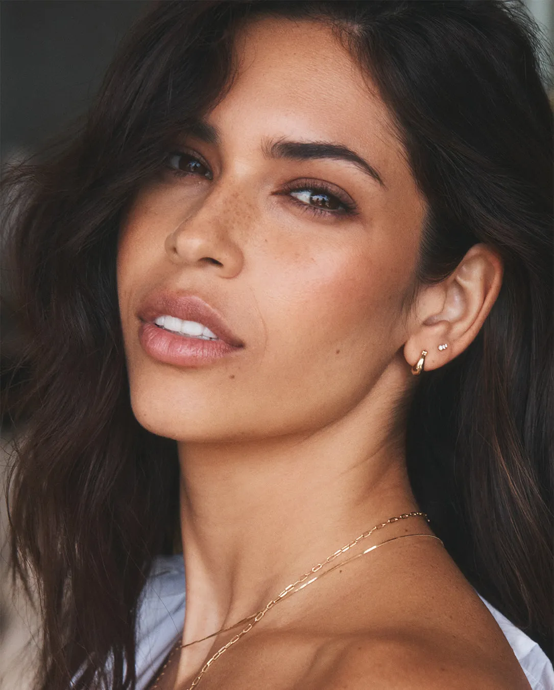 14k Gold Banks Huggies sold by Gorjana product image thumbnail 3