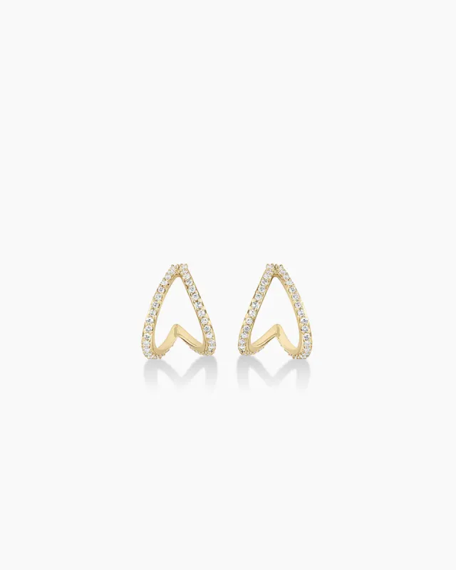 Diamond Pavé Split Huggies sold by Gorjana