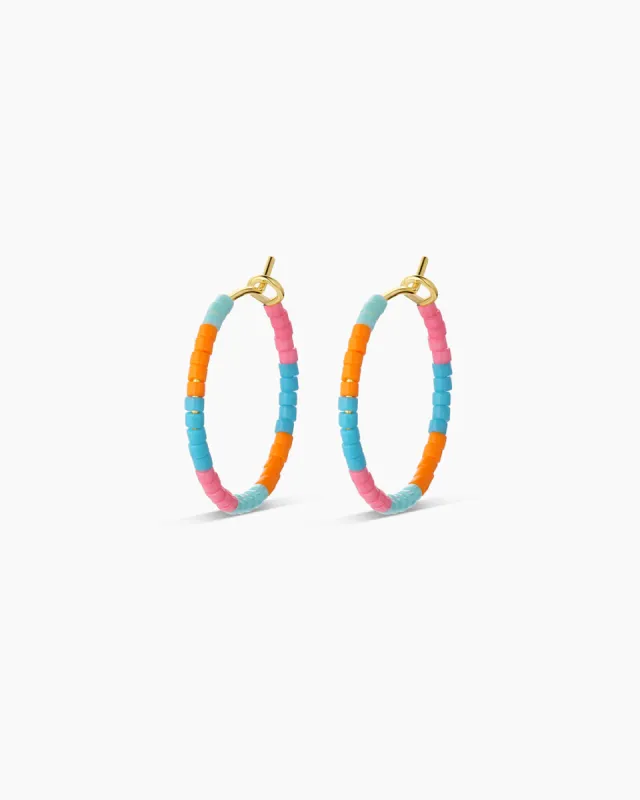 Gigi Stripe Hoops sold by Gorjana