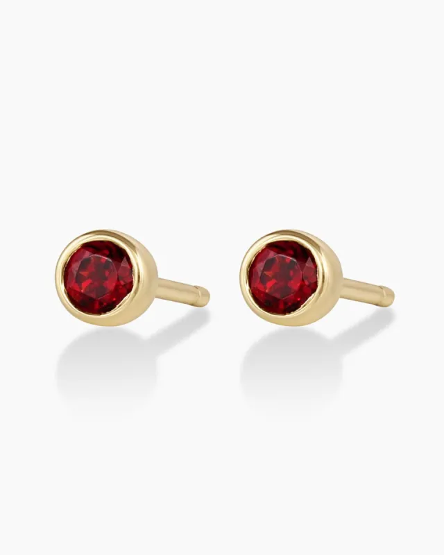 Classic Garnet Studs sold by Gorjana