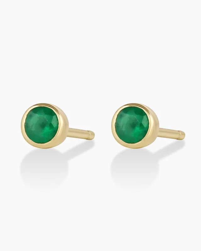 Classic Emerald Studs sold by Gorjana