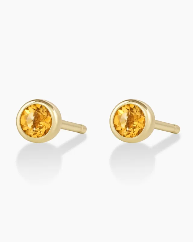 Classic Citrine Studs sold by Gorjana