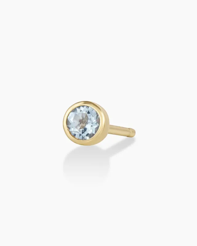 Classic Aquamarine Stud made by Gorjana