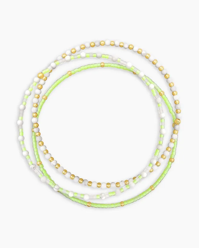 Poppy Gem Bracelet Set - Howlite sold by Gorjana