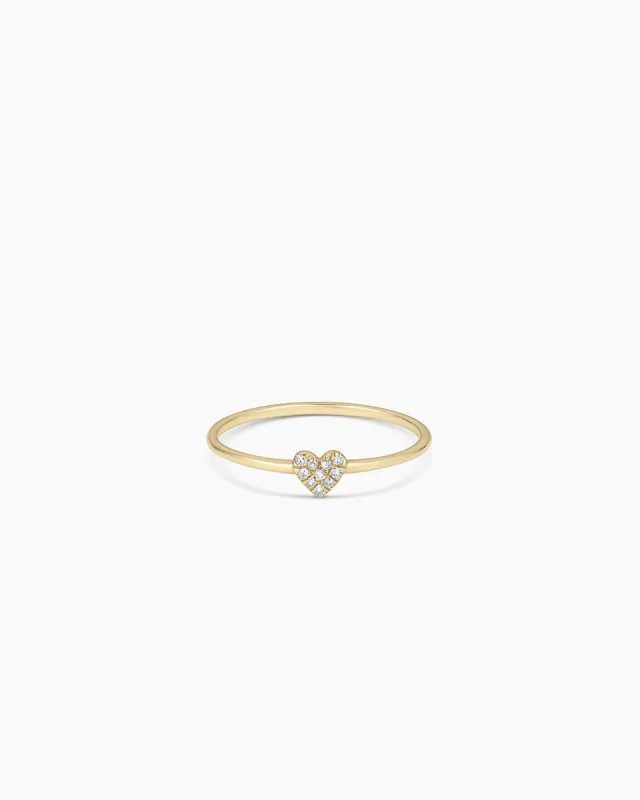 Diamond Pavé Heart Ring sold by Gorjana