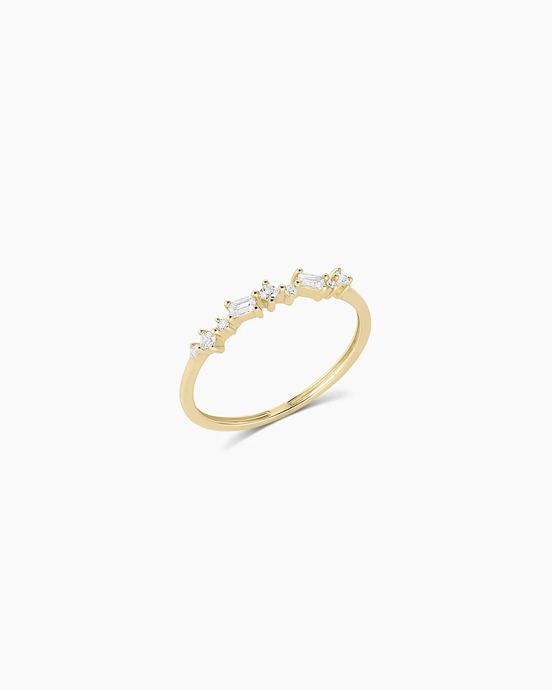 14K Diamond and White Sapphire Amara Cluster Ring sold by Gorjana product image thumbnail 4