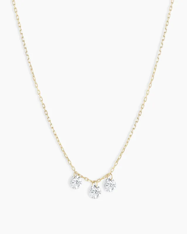 Trio Floating Diamond Necklace sold by Gorjana