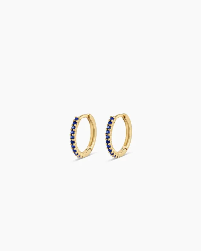Blue Sapphire Pavé 11 mm Huggies sold by Gorjana