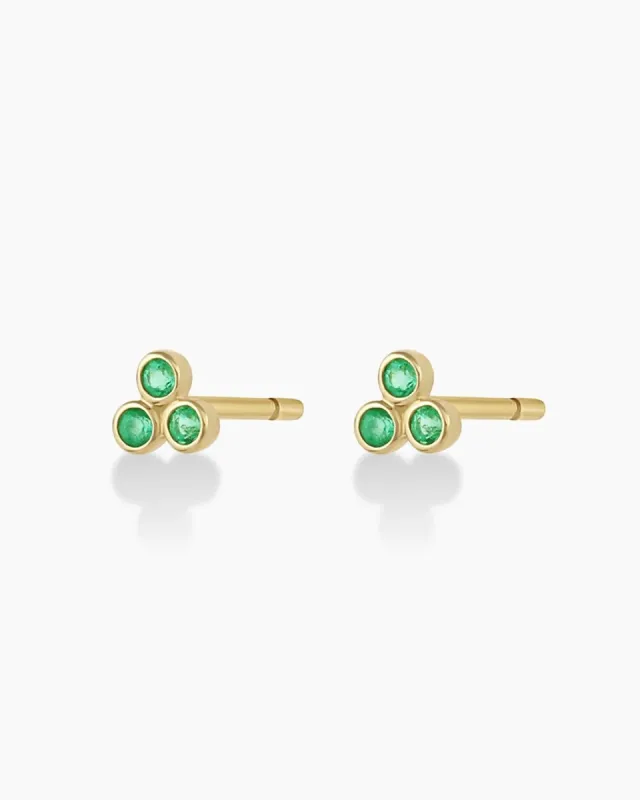 Classic Emerald Trio Studs sold by Gorjana