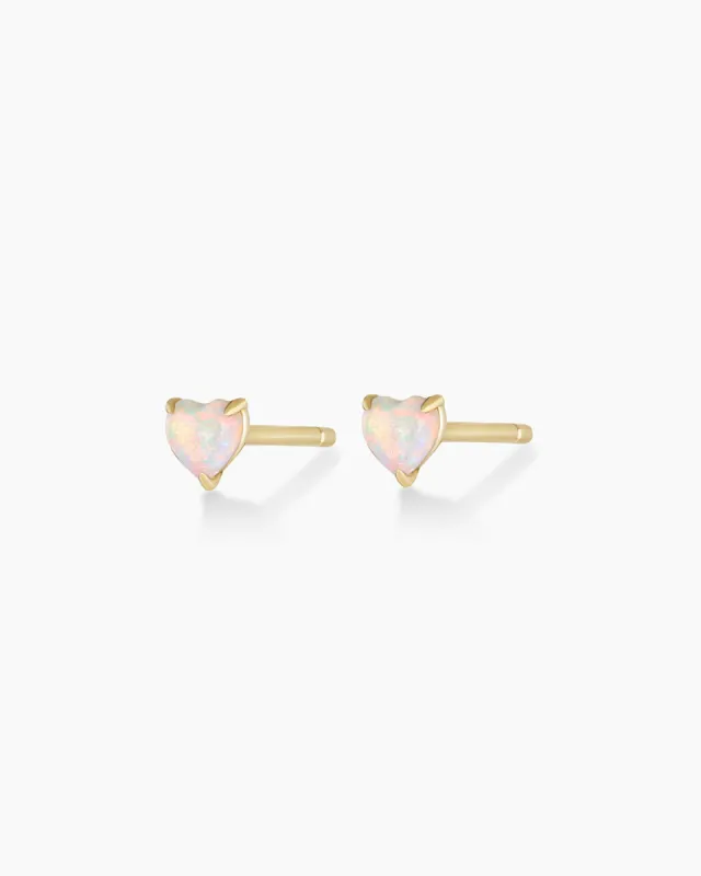 Opal Heart Studs sold by Gorjana