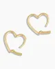 14k Gold Open Heart Huggies sold by Gorjana