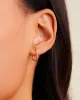 14k Gold Open Heart Huggies sold by Gorjana