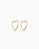 14k Gold Open Heart Huggies sold by Gorjana