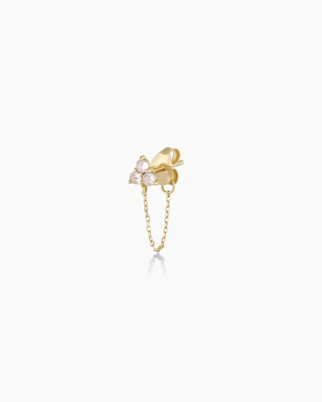 White Sapphire Chain Huggie sold by Gorjana