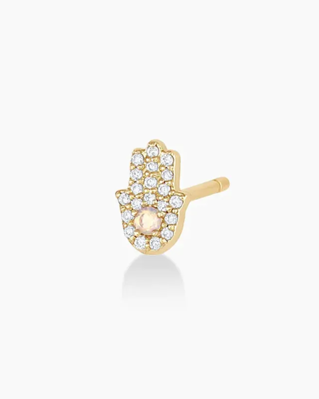 Diamond Hamsa Stud sold by Gorjana