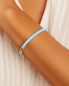 Paseo Enamel Cuff (Light Turquoise) sold by Gorjana