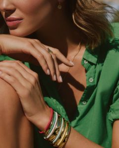 Paseo Enamel Cuff (Light Turquoise) sold by Gorjana