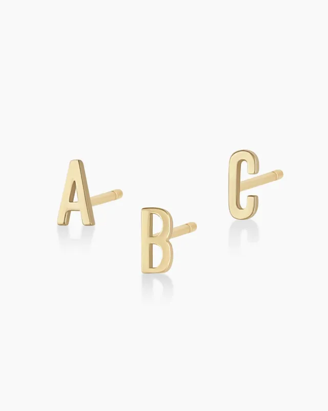 14K Gold Alphabet Stud sold by Gorjana