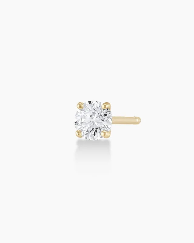 Diamond Solitaire 4 mm Stud sold by Gorjana
