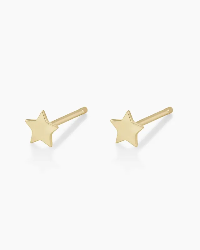 14k Gold Star Studs sold by Gorjana
