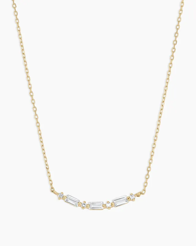 Diamond and White Sapphire Amara Row Necklace sold by Gorjana