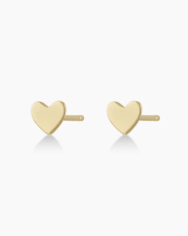 14k Gold Heart Studs sold by Gorjana