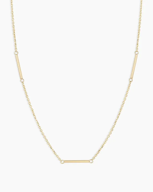 14k Gold Rose Bar Necklace sold by Gorjana