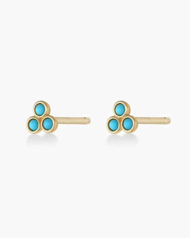 Classic Turquoise Trio Studs sold by Gorjana