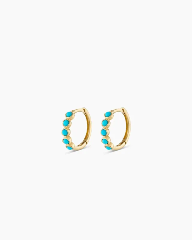 Classic Turquoise Huggies sold by Gorjana