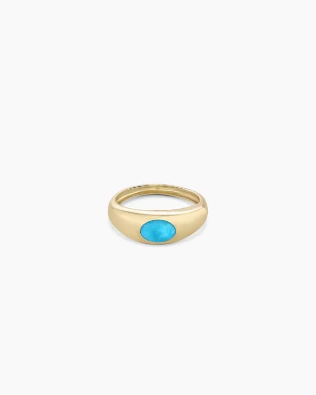 14k Gold Turquoise Lou Ring sold by Gorjana