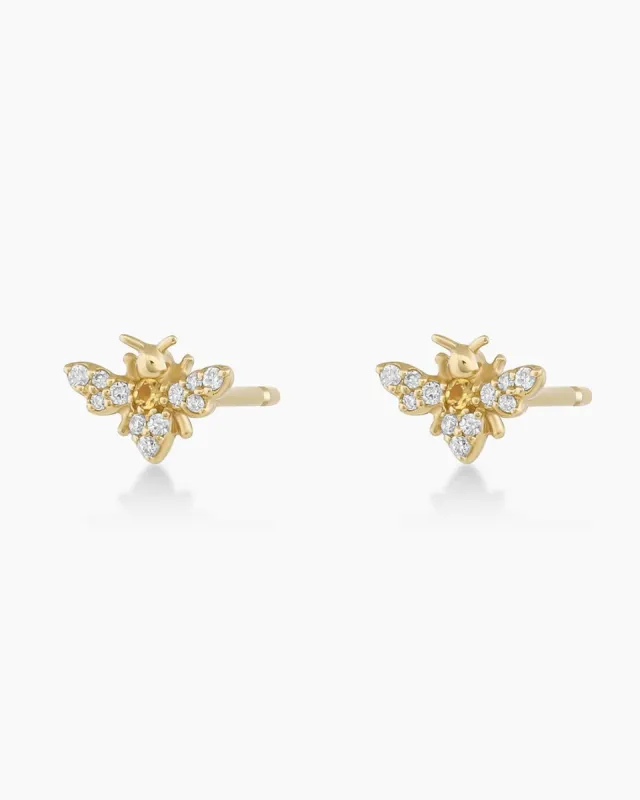 Diamond Bee Studs sold by Gorjana