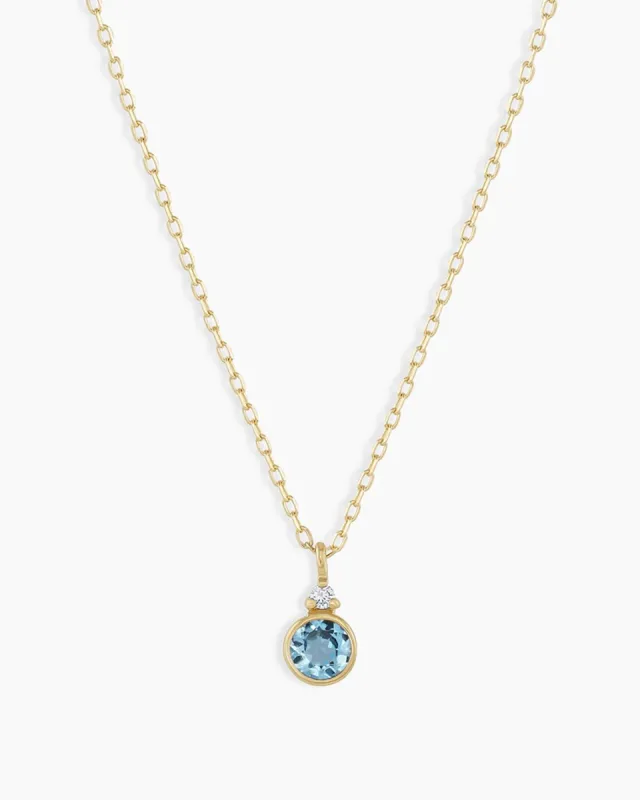 Blue Topaz Birthstone Necklace sold by Gorjana
