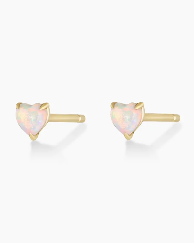 Opal Heart Studs sold by Gorjana