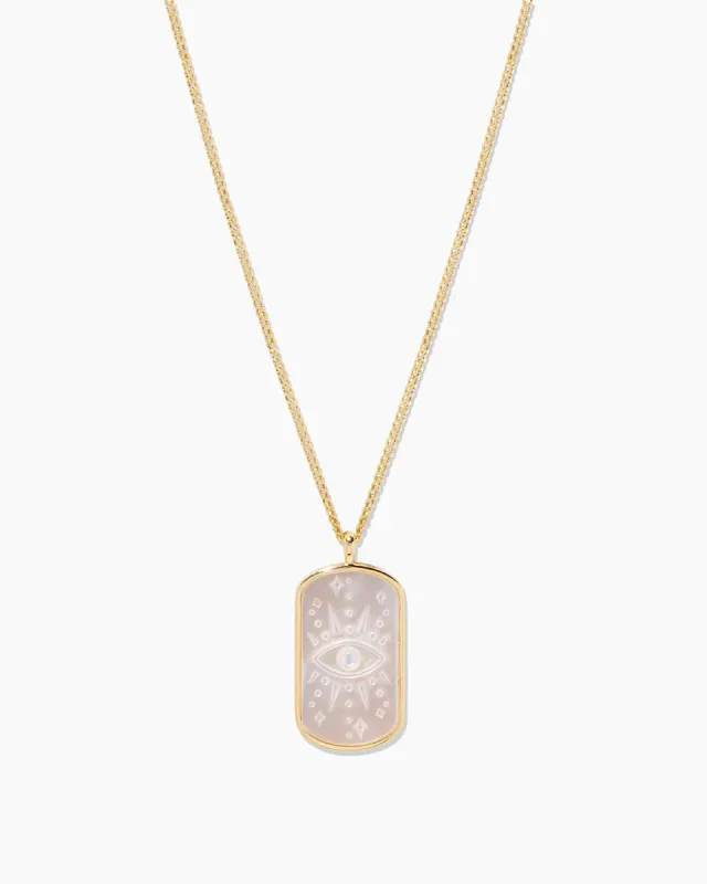 Evil Eye Etched Necklace sold by Gorjana