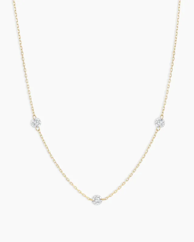 Floating Diamond Stationary Trio Necklace sold by Gorjana