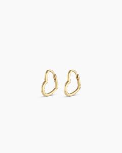 14k Gold Mini Open Heart Huggies sold by Gorjana