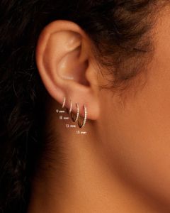 Diamond Pavé 13mm Huggies sold by Gorjana