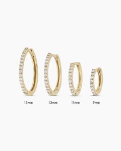 Diamond Pavé 13mm Huggies sold by Gorjana