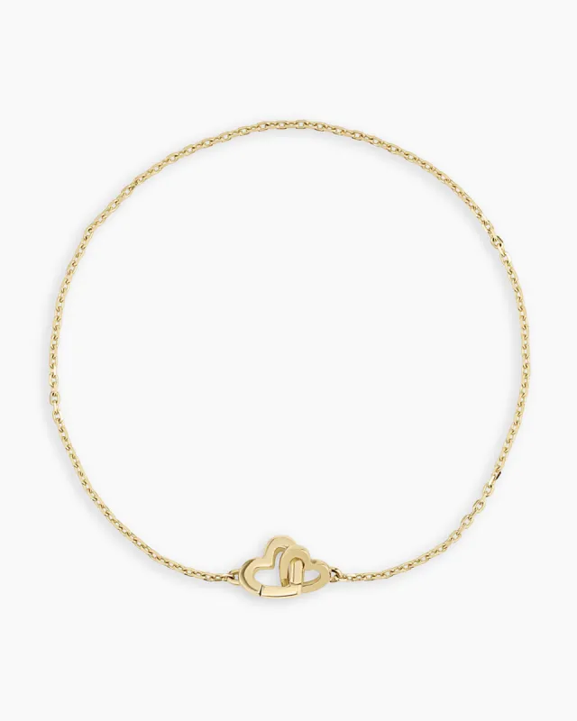 14k Gold Parker Heart Bracelet sold by Gorjana