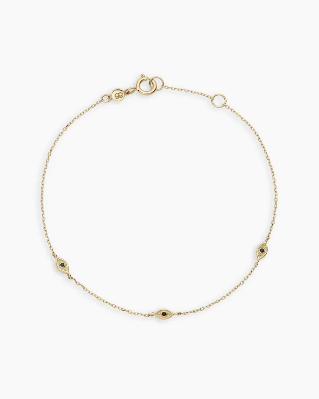 Black Onyx Evil Eye Bracelet sold by Gorjana