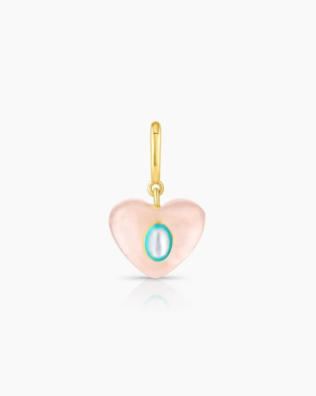 Rose Quartz Heart Parker Charm sold by Gorjana