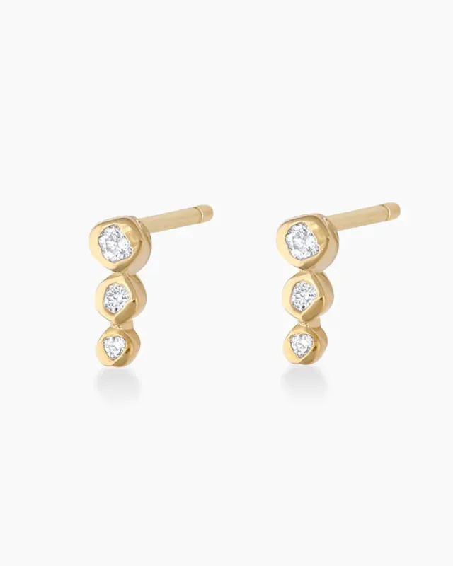 Diamond Tiered Studs sold by Gorjana