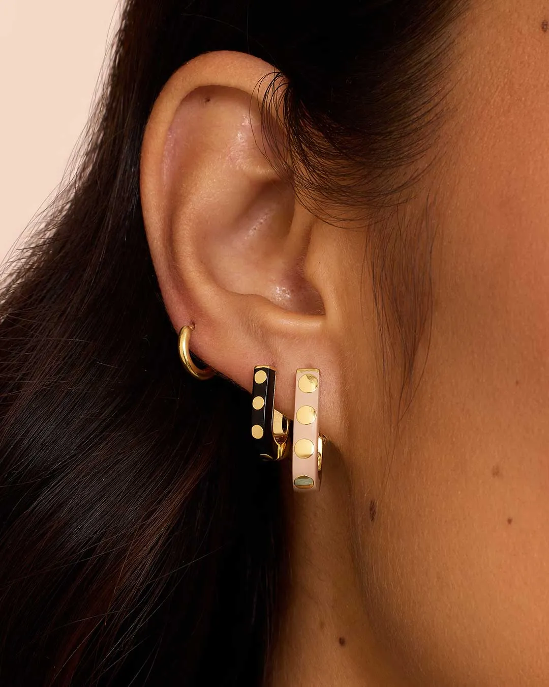 Asher Enamel Link Hoops sold by Gorjana product image thumbnail 3