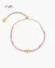 Rhodochrosite Beaded Heart Bracelet sold by Gorjana