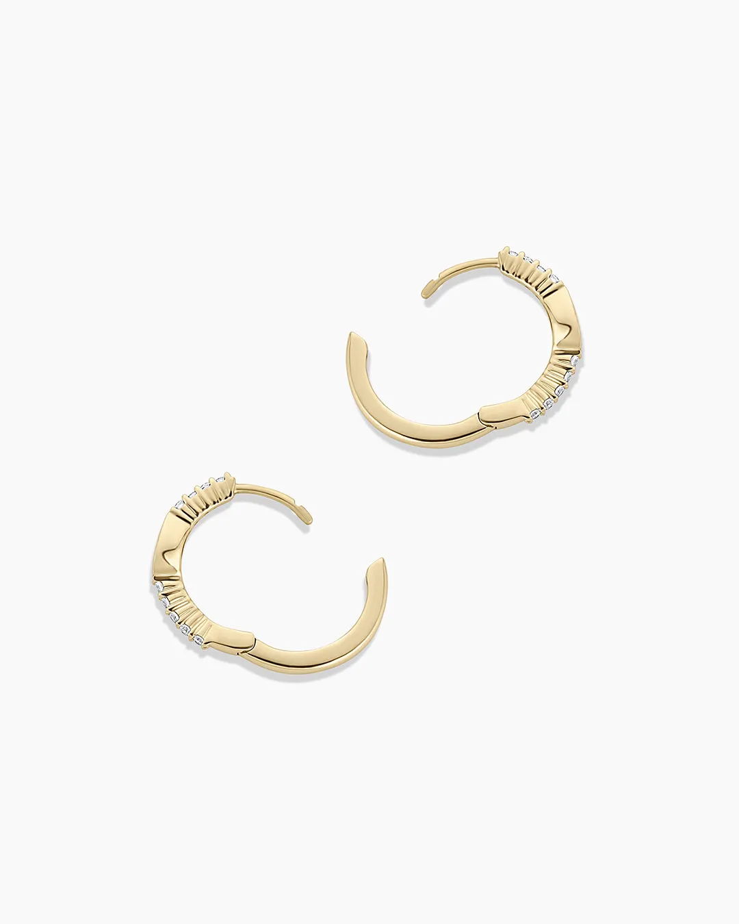 Lab Grown Diamond Pear Charm Huggies sold by Gorjana product image thumbnail 4