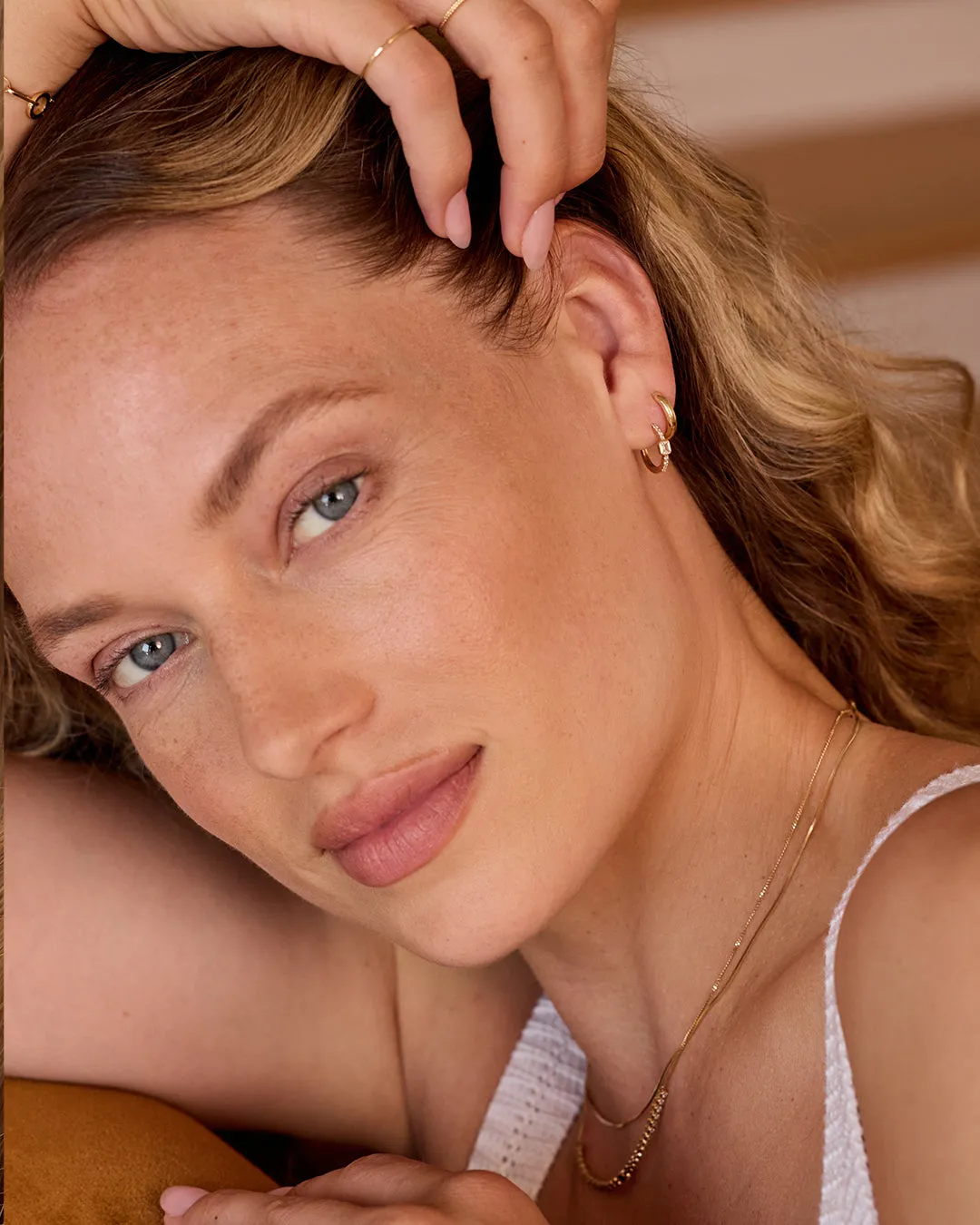 Lab Grown Diamond Emerald Charm Huggies sold by Gorjana product image thumbnail 3