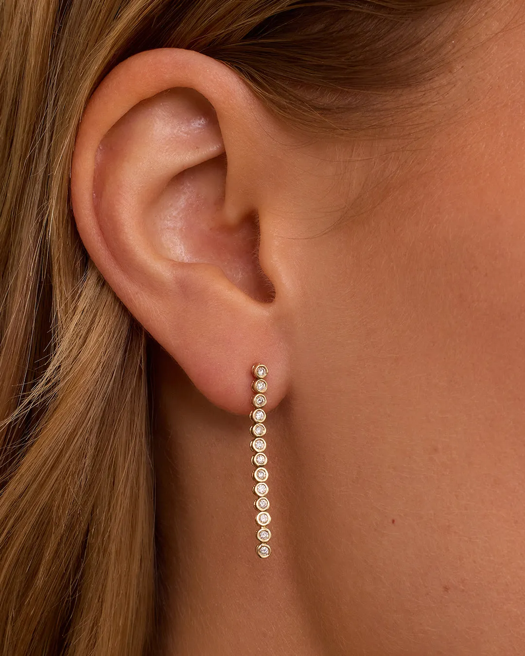 Lab Grown Diamond Classic Tennis Drop Earrings sold by Gorjana product image thumbnail 2