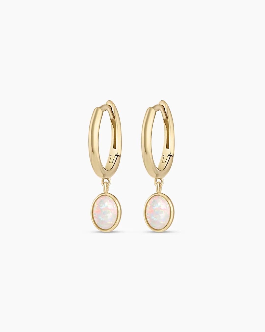 Opal Oval Huggies sold by Gorjana