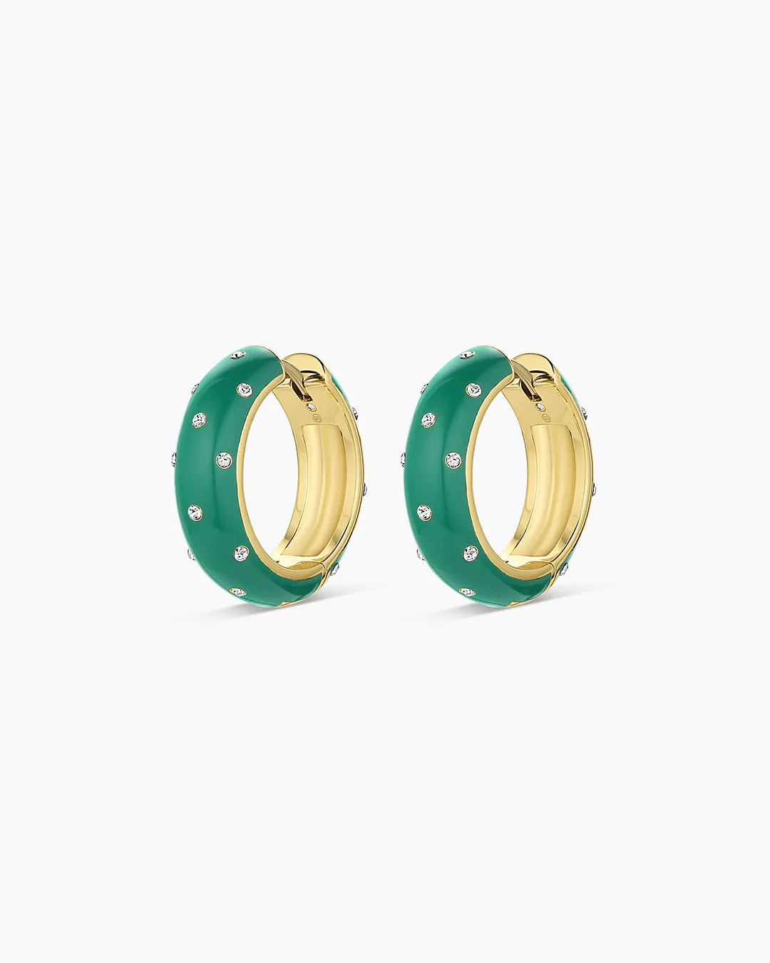 Noel Enamel Shimmer Hoops sold by Gorjana product image thumbnail 5